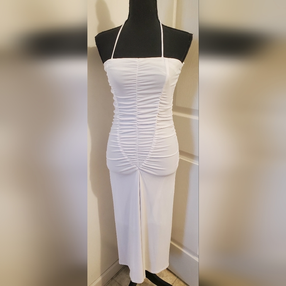 Moda International white evening/cocktail/formal dress